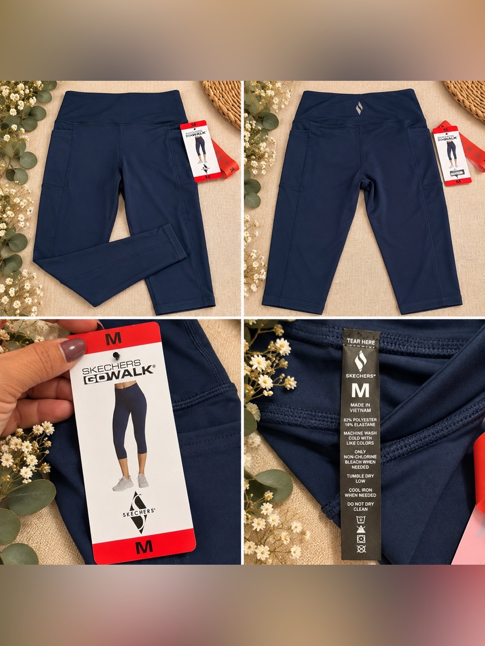 Skechers GO WALK Leggings Women's Leggings in Blue Size Medium NWT